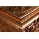 Antique Hand Carved Black Forest Wood Cigar Humidor.