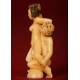 Antique Japanese Erotic Netsuke, Hand Carved Ivory. Signed