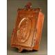 Antique XIX Century Solid Wood Hand Carved First Aid Kit.