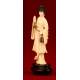 Chinese Female Ivory Figure. Mid XX Century. Hand Carved. Wooden Stand