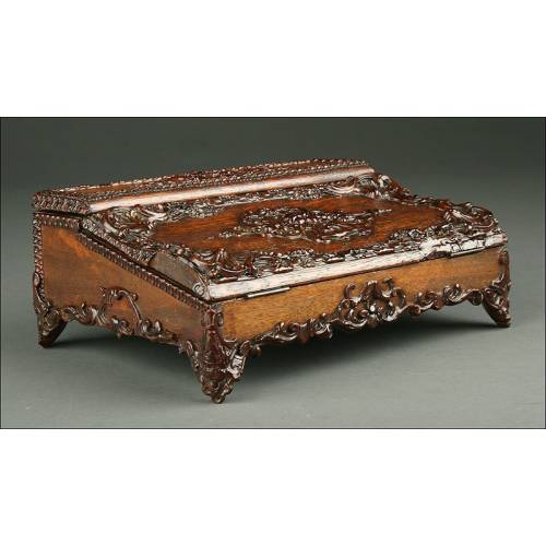 Antique French Mantel Desk made of wood in the 19th century. Very well preserved.