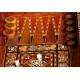 Impresionante Juego Árabe de Backgammon y Damas. Años 80. Original y Hecho a Mano