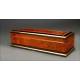 Fantastic Antique Glove Box with marquetry and capitonné. France, XIX Century