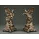 Pair of French Calamine Eagles from the 30's and 40's of the XX Century.