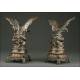 Pair of French Calamine Eagles from the 30's and 40's of the XX Century.