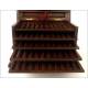 Magnífica Caja de Cigarros de Madera Noble Tallada. Francia, Finales Siglo XIX