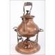 Beautiful Copper Teapot with Art Nouveau Decoration. Complete. Circa 1920-1940