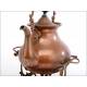 Beautiful Copper Teapot with Art Nouveau Decoration. Complete. Circa 1920-1940