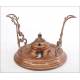 Beautiful Copper Teapot with Art Nouveau Decoration. Complete. Circa 1920-1940