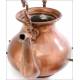 Beautiful Copper Teapot with Art Nouveau Decoration. Complete. Circa 1920-1940