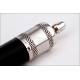 Precious Antique Solid Silver and Ebony Battute. France, Late 19th Century