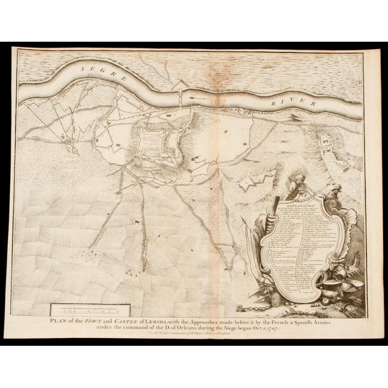 Plan of Lérida and Citadel, 1745.