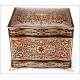 Magnificent Antique Decorated Liquor Cabinet with Boulle Machetery. France, Circa 1870