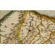 Beautiful Map of the Spanish Cantabrian Coast. Circa 1650, Original Colored