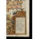 Engraving of the Family Tree of the Kings of France. Year 1608. Original Color