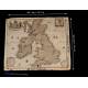 Magnífico Grabado Antiguo con el Mapa de Inglaterra e Irlanda. Año 1665