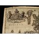 Magnificent Antique Engraving with Map of England and Ireland. Year 1665