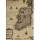 Magnificent Antique Engraving with Map of England and Ireland. Year 1665
