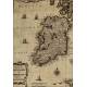 Magnífico Grabado Antiguo con el Mapa de Inglaterra e Irlanda. Año 1665