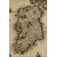 Magnificent Antique Engraving with Map of England and Ireland. Year 1665