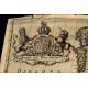 Magnificent Antique Engraving with Map of England and Ireland. Year 1665