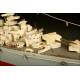 Huge handmade wooden model of the German Battleship Bismark. Scale 1:200.