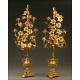 Pair of Candlesticks in Bronze, S. XIX