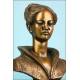 Bust of woman in bronze. Arnaldo Giannelli. Italy