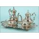 Spanish 'Valero' silver plated coffee set.