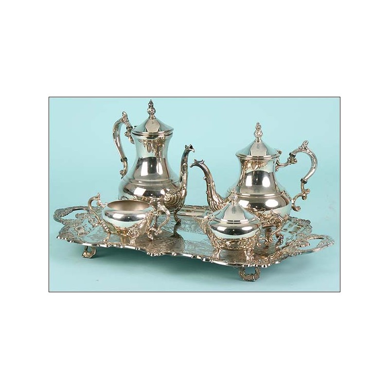 Spanish 'Valero' silver plated coffee set.