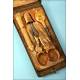 Neceser de costura antiguo en oro macizo de 18K , Francia, 1820