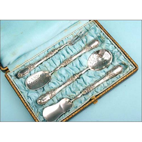 Antique Candy Serving Set. Silver. XIX CENTURY