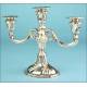 3-Light Candelabra in Solid Silver.