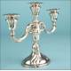 3-Light Candelabra in Solid Silver.