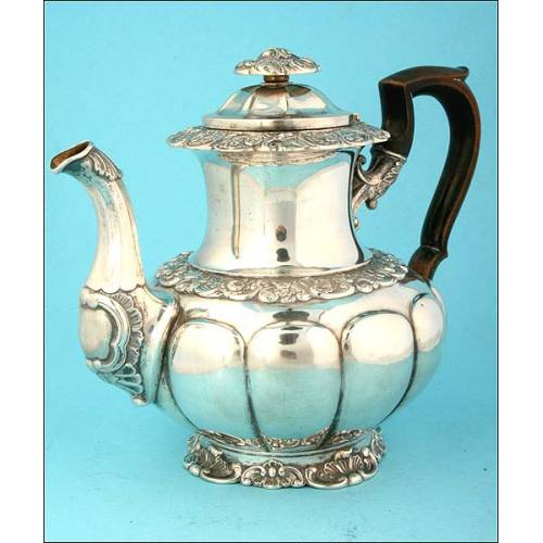 Fantastic Silver Teapot. Austro-Hungarian Empire, 1850.