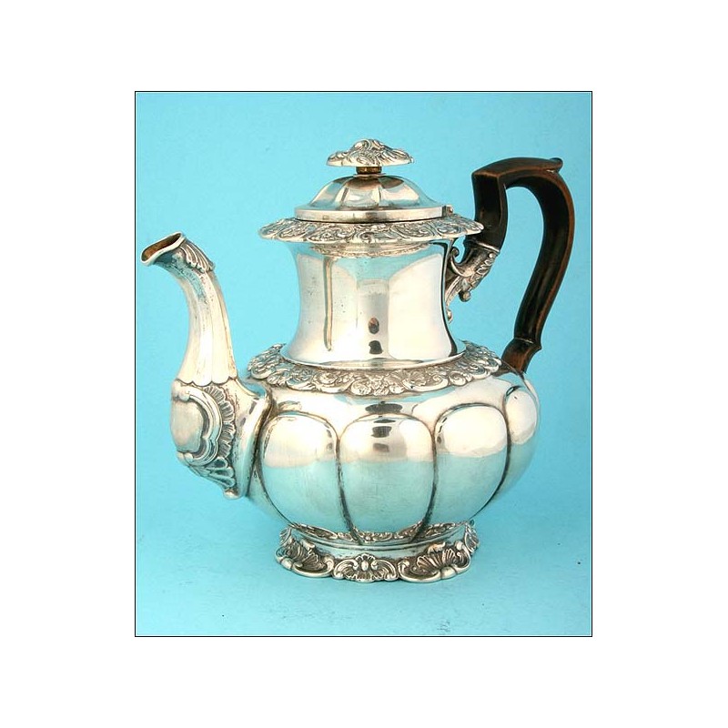 Fantastic Silver Teapot. Austro-Hungarian Empire, 1850.