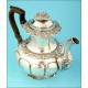 Fantastic Silver Teapot. Austro-Hungarian Empire, 1850.