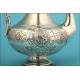 Magnificent French Teapot in Solid Silver of the XXI-XX Century.