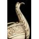 Important Solid Silver Samovar, France, XIX Century.