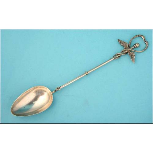 Measuring Spoon For Pharmacist In Solid Silver. Years 40.