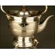 Great English Samovar in Solid Silver, 1899. 1500 grams.