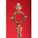 Elegantes Vinagreras Francesas con Decorativo Soporte en Plata Maciza. S.XIX.