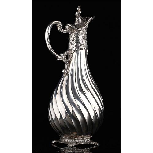 Solid Silver Wine Pitcher, 1st Third of the XX Century. In Perfect Condition