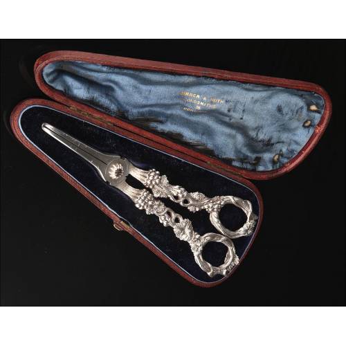 English Silver Scissors, 1901