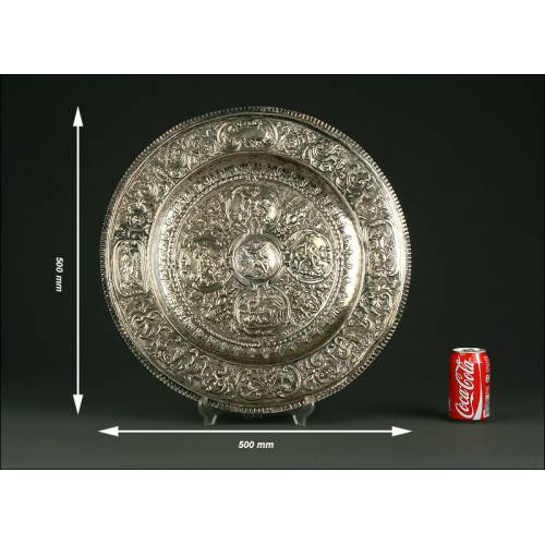Huge Spanish Solid Silver Fountain, S. XIX. More than one kilo of weight. Neoclassical Style