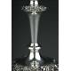 Beautiful Pair of Early 20th Century Silver Candlesticks. With Contrasts on the Base