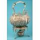 Incredible 19th Century Solid Silver Teapot.