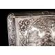 Charming Antique Solid Silver Pill Box with Reliefs. Germany, 19th Century