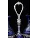 Very beautiful antique cruets in solid silver and cut crystal. France, 19th Century