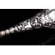 Antique Hand Decorated Solid Silver Magnifying Glass. England, 1907
